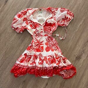 Rare Farm Rio mini dress
